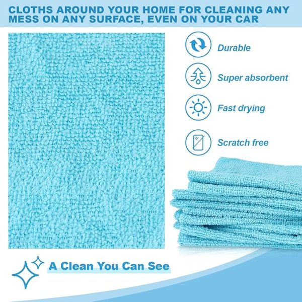 Neat Living 12x12 inch 75-Sheet Tear Off Washable Microfiber Cloths, 2 Pack (150 Sheets Total) on Sale - Image 2