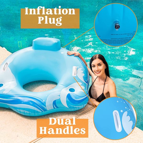 JOYIN Inflatable Pool Lounger, Pool Float for Swimming Pool Party Decorations, Inflated Size 44 x 42 Hot on Sale - Image 5