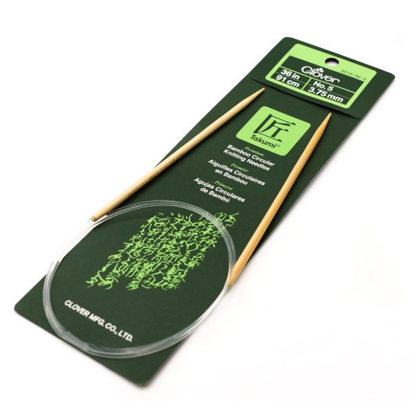 Takumi Bamboo Knitting Needles Circular 36  No. 0 (2.00mm) Hot on Sale - Image 2