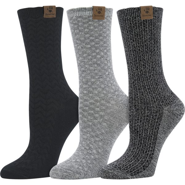 Women s 3-Pack Scalloped Textured Crew Socks 06LXC51033 Online