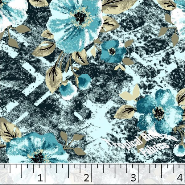 Large Floral Poly Cotton Fabric 5936 Discount - Image 2