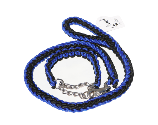 BLACK & BLUE SHOWTIME LEASH AND COLLAR SET Cheap